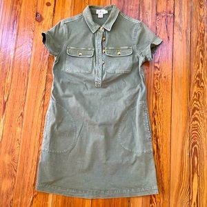 Vineyard Vines Olive Army Green Shirt Dress 6